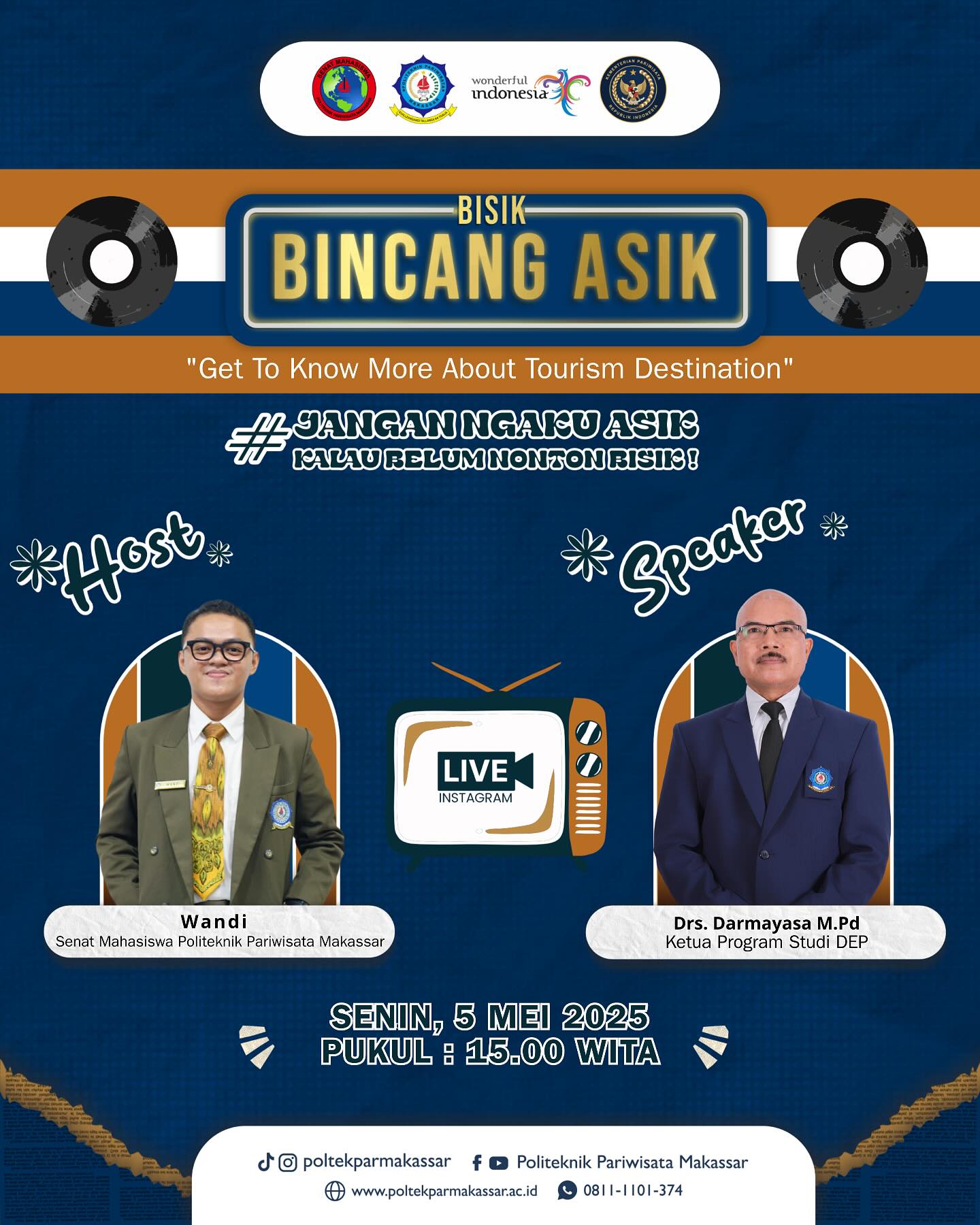 Bincang Asik Poltekpar Makassar: Kupas Tuntas Prodi Destinasi Pariwisata