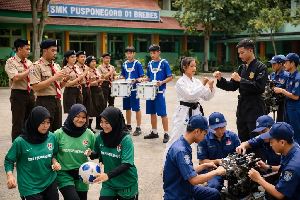 SMK Pusponegoro 01 Brebes Laksanakan Kegiatan Ekstrakurikuler untuk Pengembangan Bakat Siswa